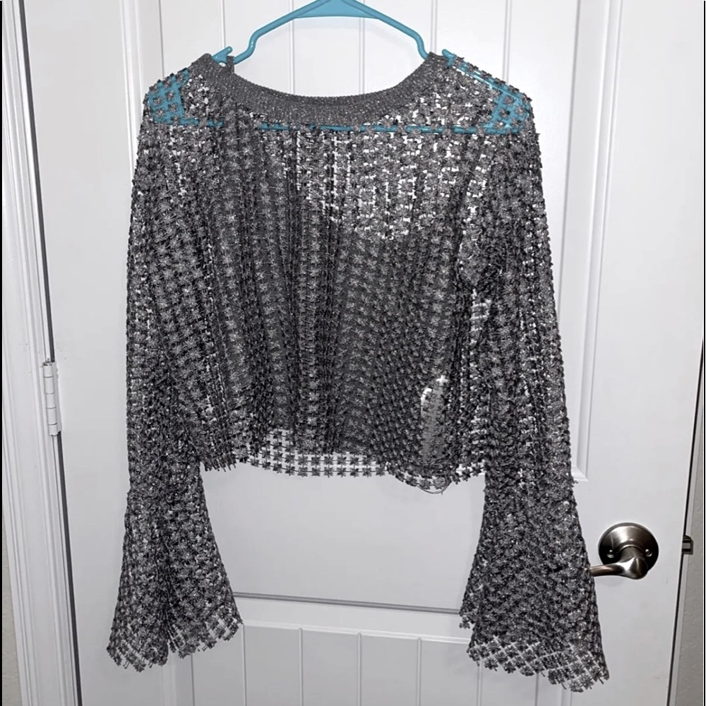 Zara Glitter Silver Long Sleeve